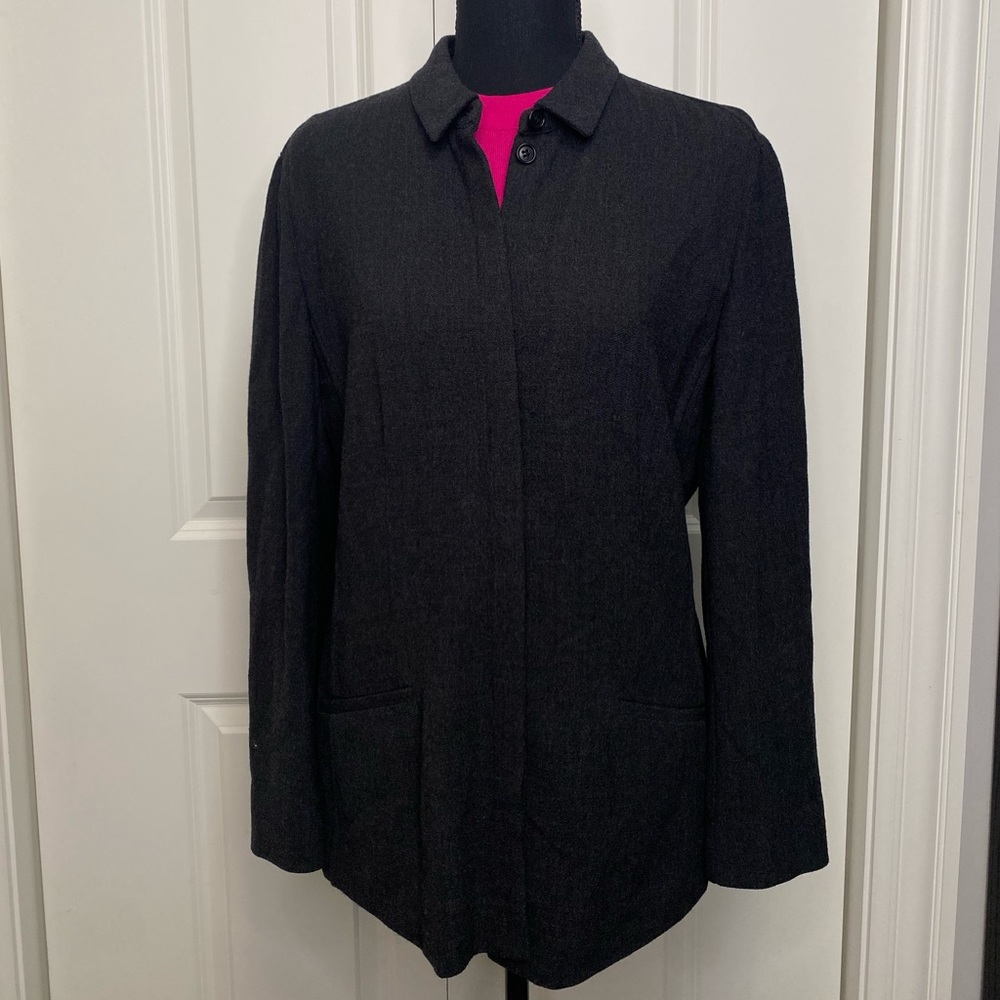 Vintage Armani Collezioni Blazer/Overshirt in Dark Grey Women Size 8 (M)